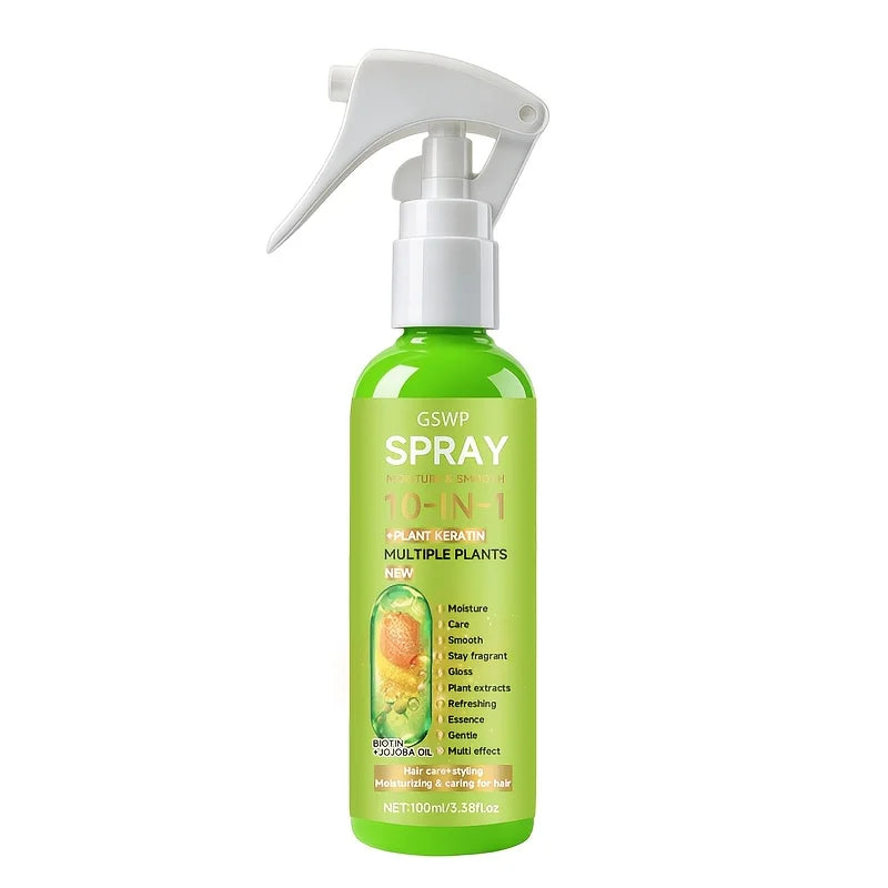 GSWP 10-In-1 Leave-In Hair Spray, Moisturizes and Smooths, While Providing Styling Moisture and Heat Protection. 100ml/200ml