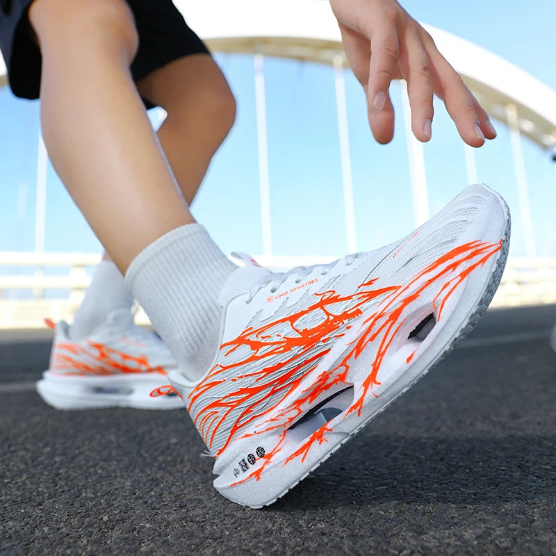  Men Jogging Sports Shoes Carbon Plate Professional Running Shoes Cushioning Sneakers Male Outdoor Breathable Athletic Shoes