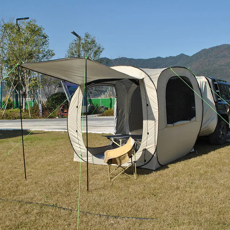 Car Tent trailer Tent, Car Tailgate Tent,Pop Up Car Rear Tent, SUV Tents Car Tents for Campers Multipurpose Truck Tent