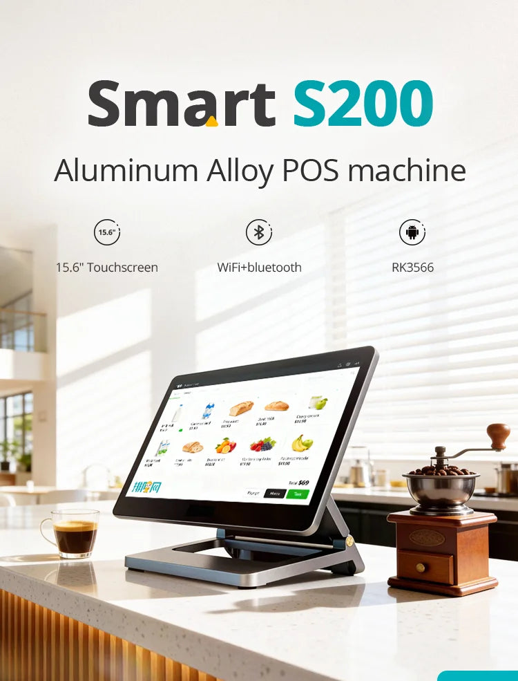 POS Systens Factory Direct Prices Aluminum Alloy Retail Pos Android Terminal with Touch Screen RFID All in One POS Machine