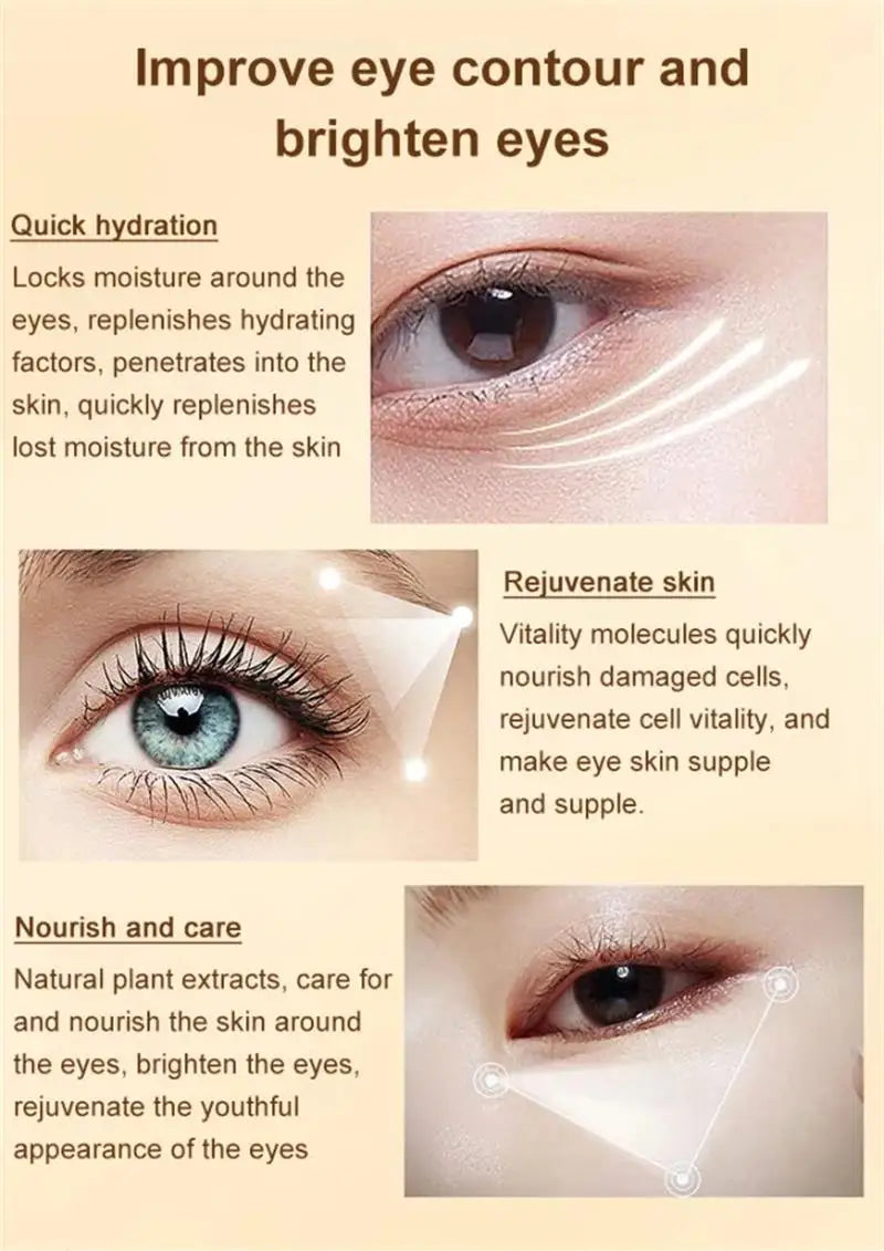 Snail Mucin Eye Cream Stick Wrinkle Removing Lightening Dark Circle Remove Eye Bag Anti-Puffiness Firming Fade Fine Lines