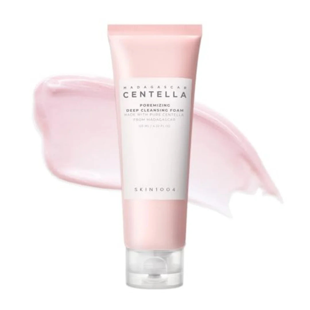 SKIN1004 Poremizing Deep Cleansing Foam Korean Face Cleanser Pink Salt Gentle Exfoliate Soothing Centella Asiatica Face Cleanser