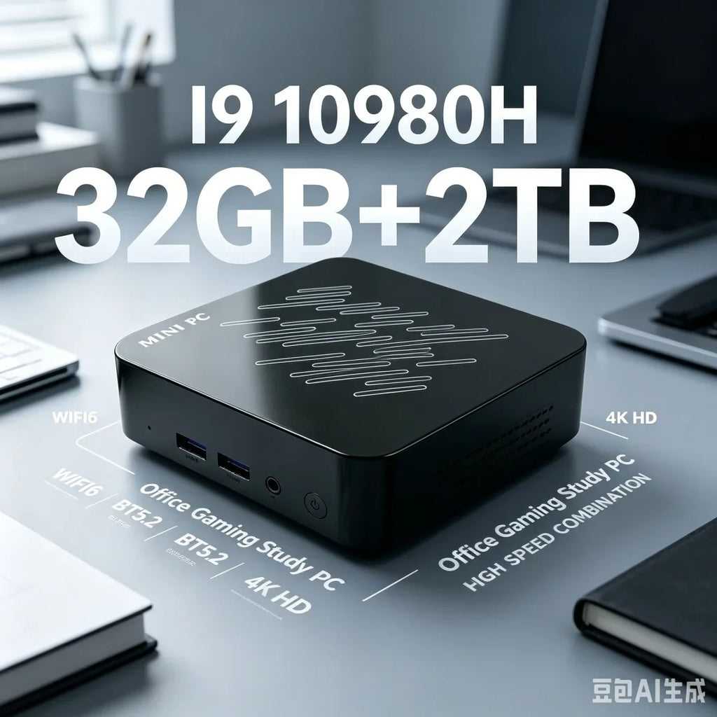 2026 Mini Gaming PC Intel i9-10980HK i3-6100U 16GB 32GB RAM 1TB SSD WiFi 6 BT5.2 4K Mini Desktop Host