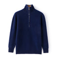 Men's Sweater Autumn And Winter New Pullover With Half-Height Zipper Neck To Keep Warm And Thick Cashmere Sweater Underlay Trend