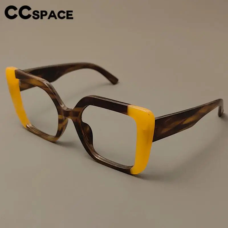 R56982 Colorful Large Size Reading Glasses Lady Trend Splicing Color Presbyopic Eyeglass Universal Prescription Spectacles Frame