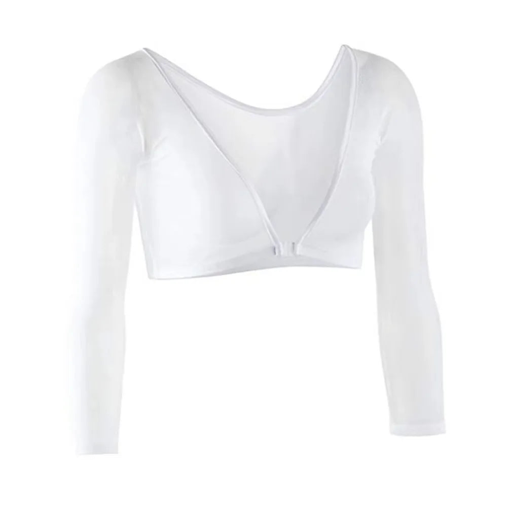 Stylish Long Sleeve Undershirt Front Button Both Side Wear Mesh Top Blouses Black White T-shirt Women Girls