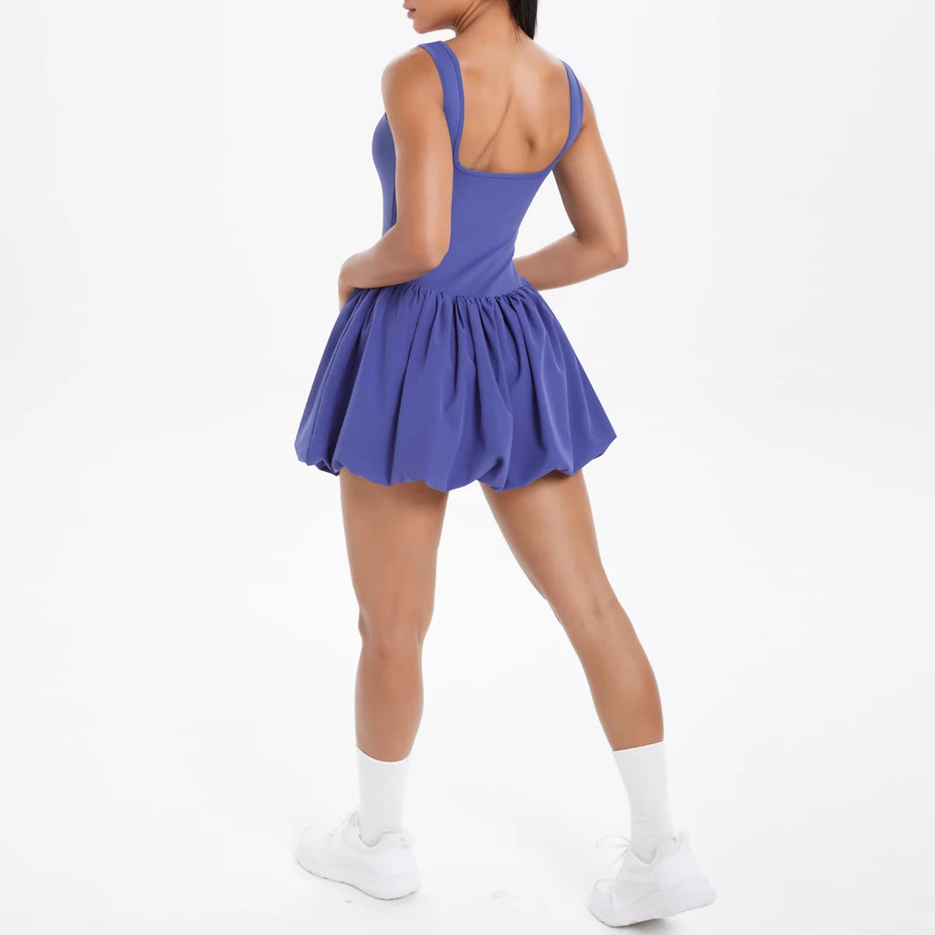 Athletic Yoga Fitness Dress Fitness High Stretch Slim Double Side Non-slip Women's Sports Dresses