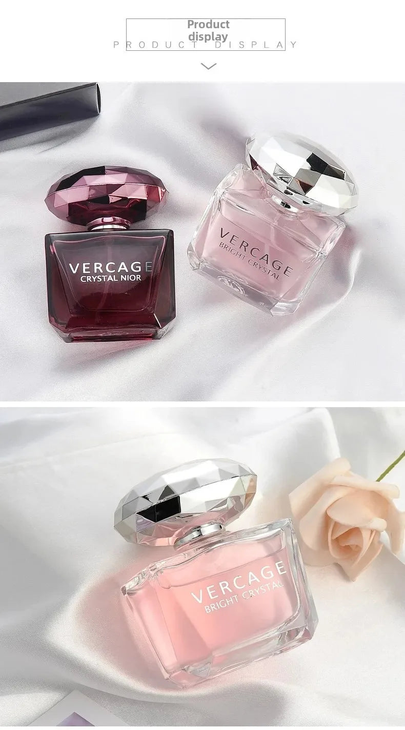 Luxury JEAN MISS CRISTAL PARFUM, Elegant Crystal Diamond Cap Perfume, Premium Floral Eau de Toilette Spray for Women.