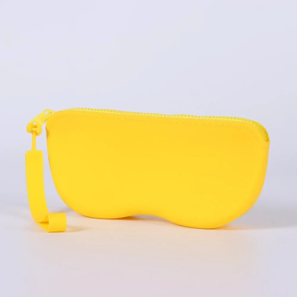 Soft Silicone Zipper Glasses Bag Storage Waterproof Bag Cosmetic Coin Bag for Women Girls Dustproof Glasses Box