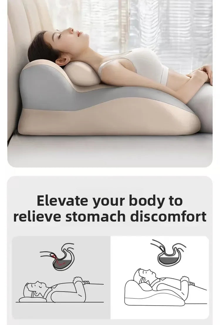 Multifunctional Memory Foam Pillow for Prone Rest, Couple Positioning Support Cushion, Bedroom Buttock Lift Pillow