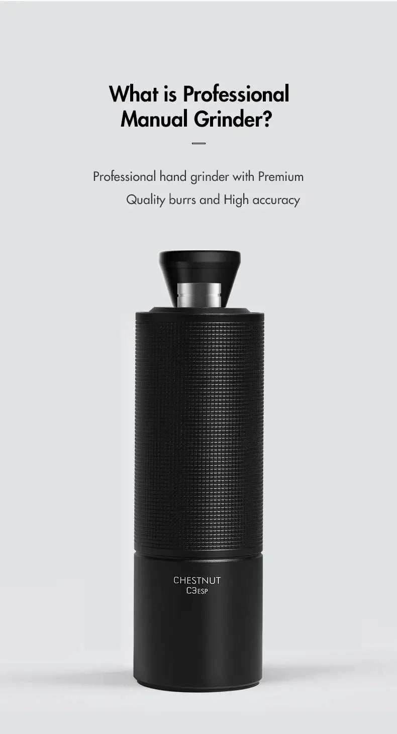 TIMEMORE Chestnut C3S/C3ESP  Manual Coffee Grinder, All Metal Body Anti-slip Portable Hand Mill, Built-in S2C Precision Burr