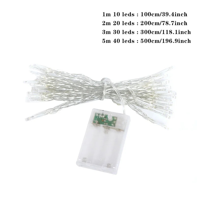 Outdoor LED String Lights Garland 2M 10M Waterproof Fairy Light Festoon Lamp Wedding Party Holiday Gardening Decoration Light