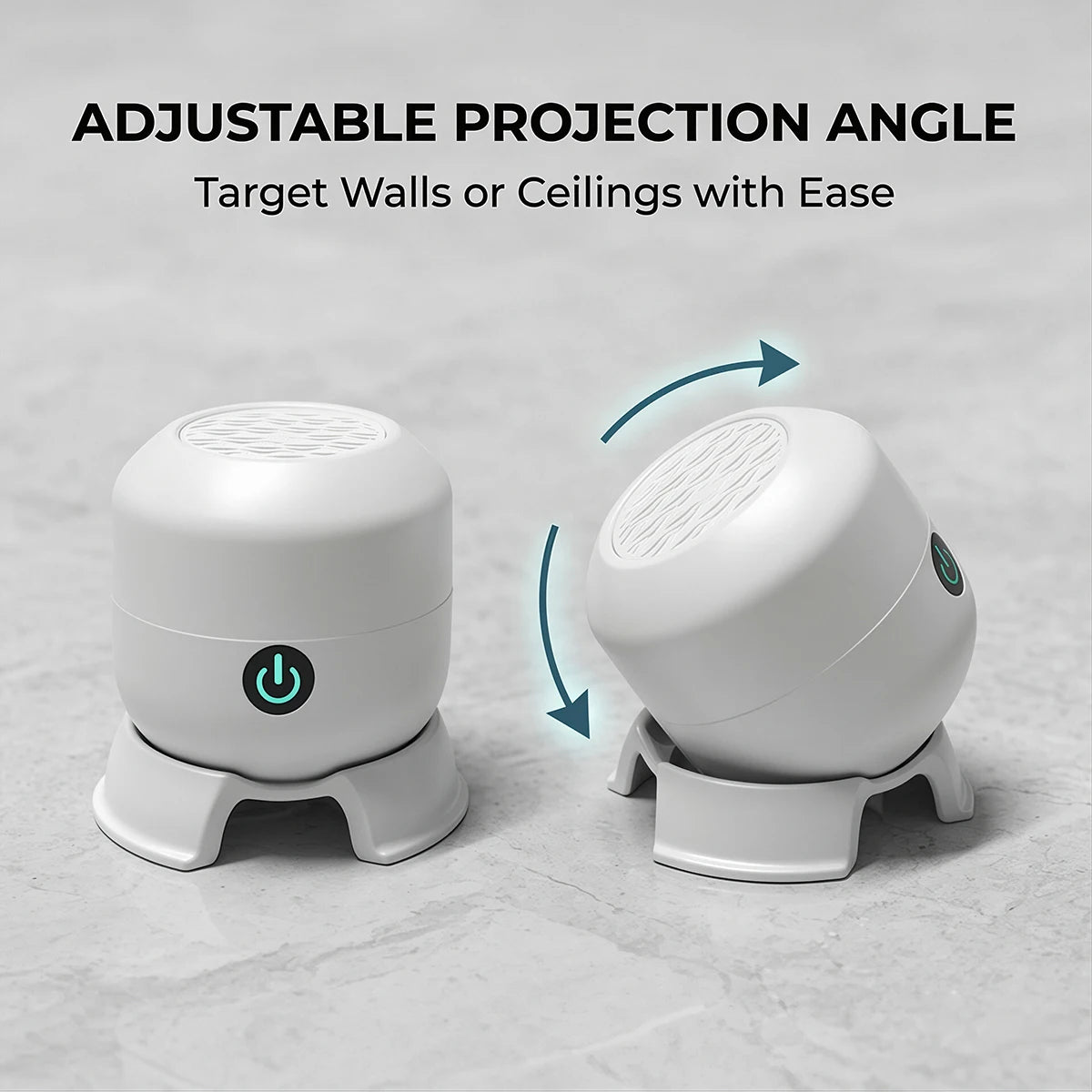 LED Ocean Projector Light USB Powered LED Night Light 360° Rotating Dynamic Atmosphere Lamp for Living Room Bedroom Game Decor