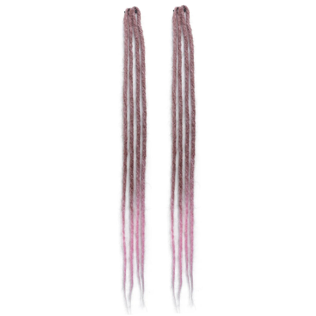 2Pcs Clip in Braid Hair Extensions Wig Synthetic Dreadlock Hair Pieces Bohemian Hair Accessories For Women Daily/Party Use