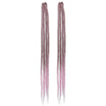2Pcs Clip in Braid Hair Extensions Wig Synthetic Dreadlock Hair Pieces Bohemian Hair Accessories For Women Daily/Party Use