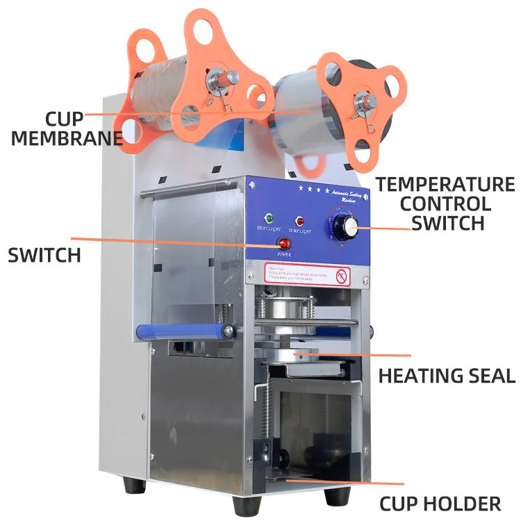 High Quality 98mm 95mm 90mm 75mm 60mm 95 90 mm Mini Small Boba Juice Semi Auto Automatic Cup Sealing Machine Sealer