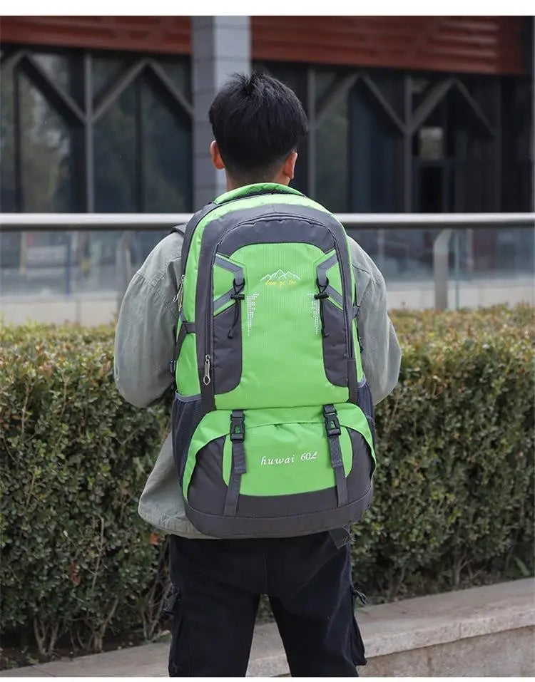Outdoor Travel Backpack 60L Large Capacity Men's Women's Climbing Bag Luggage Multifunctional Bookbag Lightweight Waterproof
