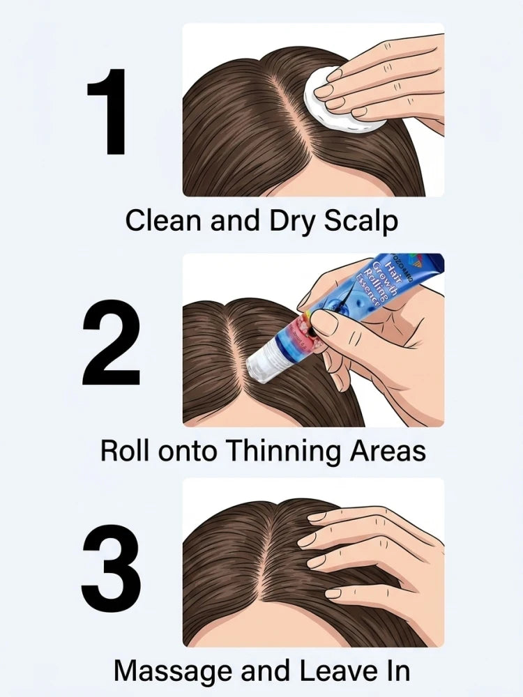 Portable Roll-on Scalp Massage Essence, Gentle Scalp Nourishing Serum, Relieve Uncomfortable Scalp, Hydrate Scalp Skin, Lightweight Liquid for At-home Scalp Care & Massage