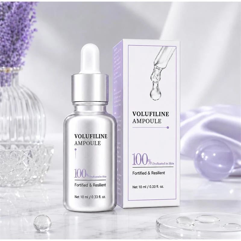 100% Pure Volufiline Plumping Ampoule Serum, Skin Care Essential for Facial Volume & Even Skin Tone, Fast-Absorbing Hydrating