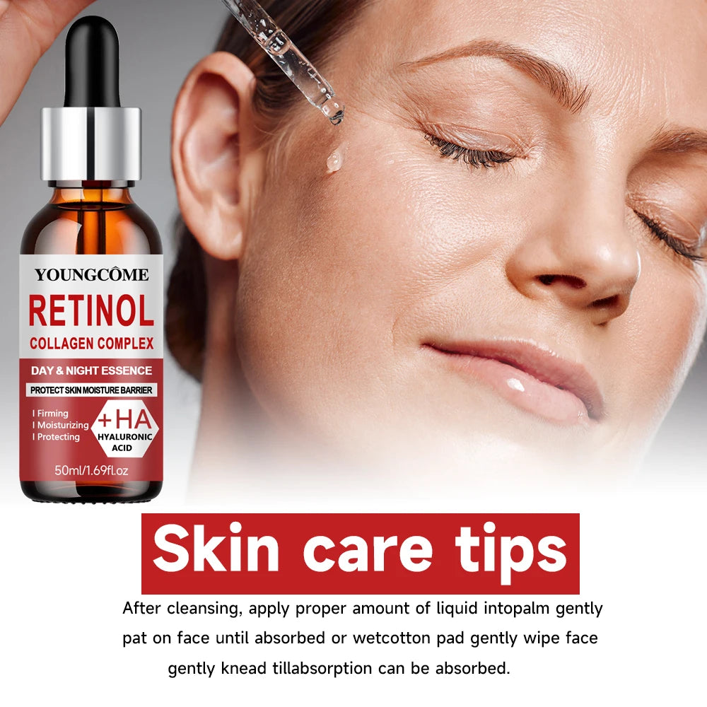 Collagen, Retinol & Hyaluronic Acid Cream - Anti-Aging Face Moisturizer for Face, Firming Skin Care Neck, Daily Moisturizer Face
