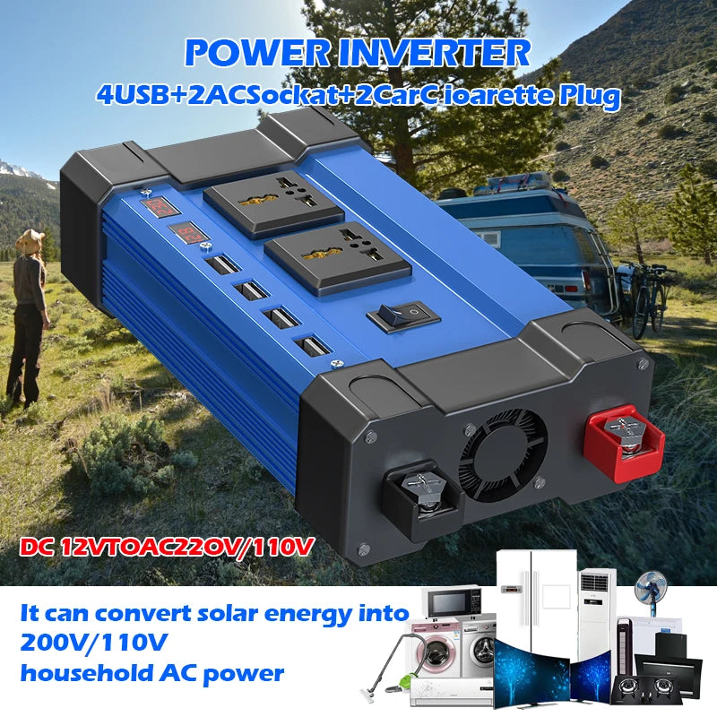 6000W Solar Generator 600W Panel 100A Controller & Dual Voltage Inverter (110V/220V) for Home & RV & Camping