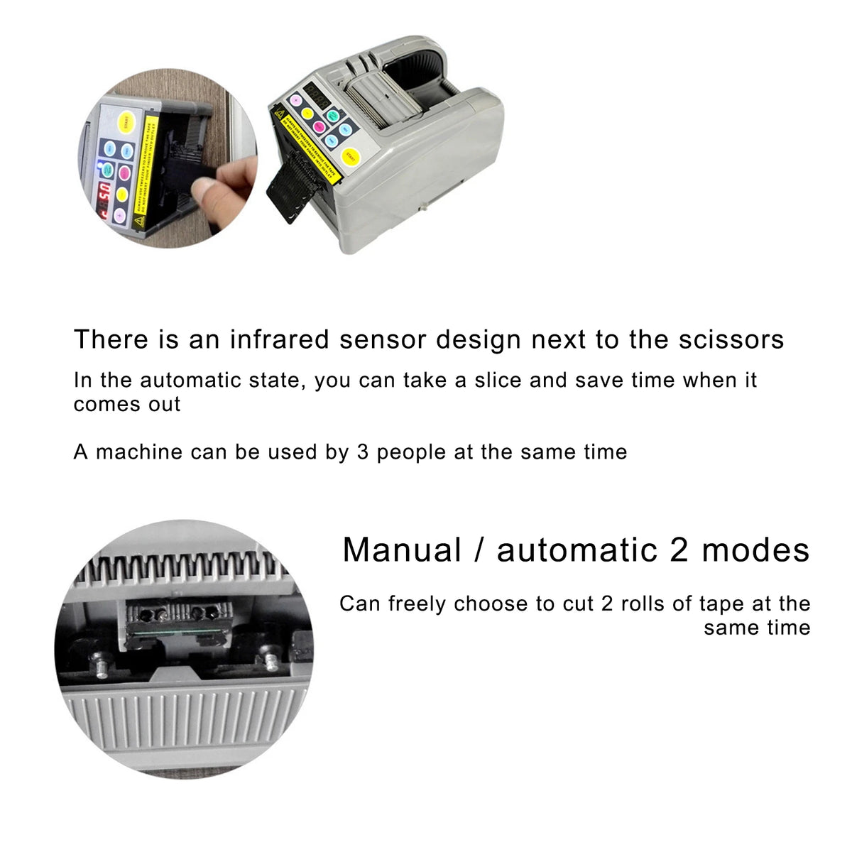 Electric Tape Dispenser Dual Sided Adhesive Cutting Machine Industrial Supplies JXD-60 Automatic Tape Dispenser
