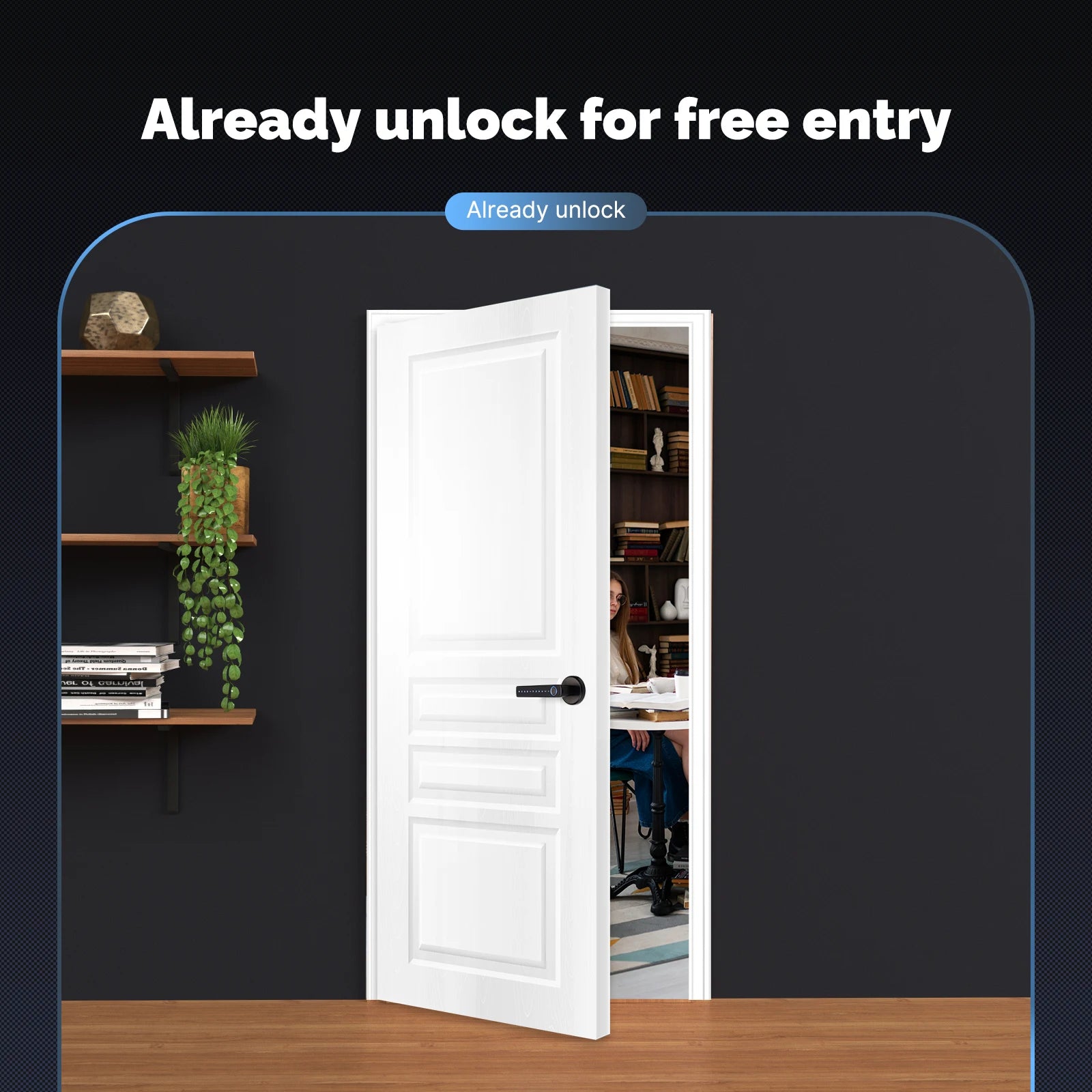 MOES Tuya Zigbee Smart Fingerprint Door Handle Lock Electronic Password APP Remote Unlock Hotel Apartment Office Rental House