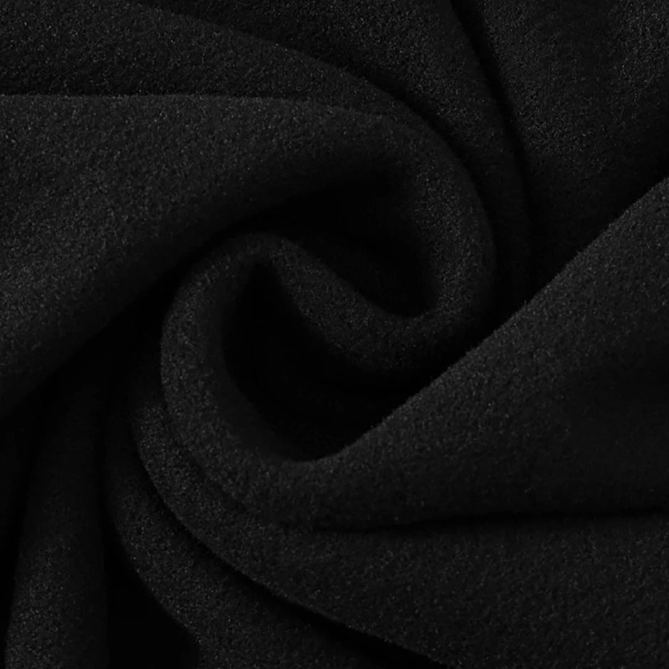 2-piece Men's Autumn/Winter Black Fashionable Versatile Warm Base Set Youth Round Neck Long Sleeved T-shirt Elastic Waisted Pant