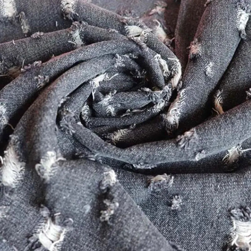 High-quality Vintage cotton ripped denim For Jeans, jackets, skirts, bags, upholstery, crafting, designer fabrics