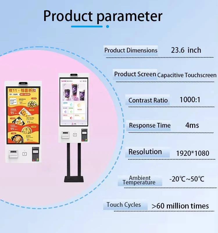 Customizable Touchscreen Self-Service Ordering Terminal for Restaurants OEM/ODM Payment Kiosks at Factory Price