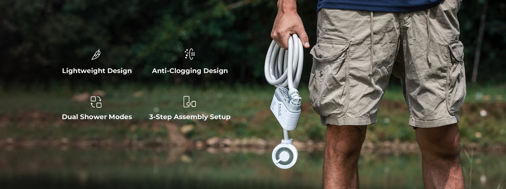 FLEXTAIL MAX SHOWER - Portable Electric Shower Pump IPX7 Waterproof for Outdoor Shower, Car Washing, Dishwashing, Pet Cleaning
