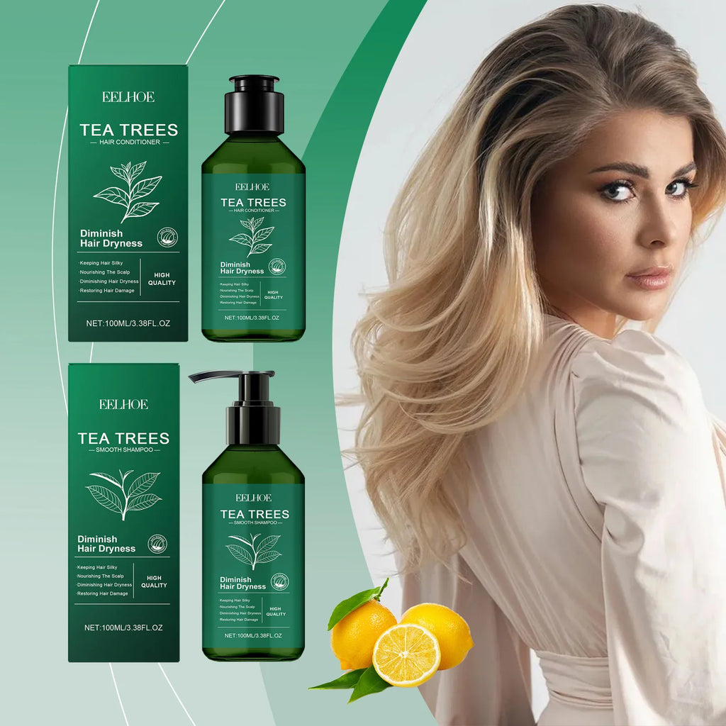 Shampoo Hair Conditioner Set Deep Cleaning Moisturizing Nourishing Repair Damaged Dry Oil Control Shampoos Tea Tree Hair Care