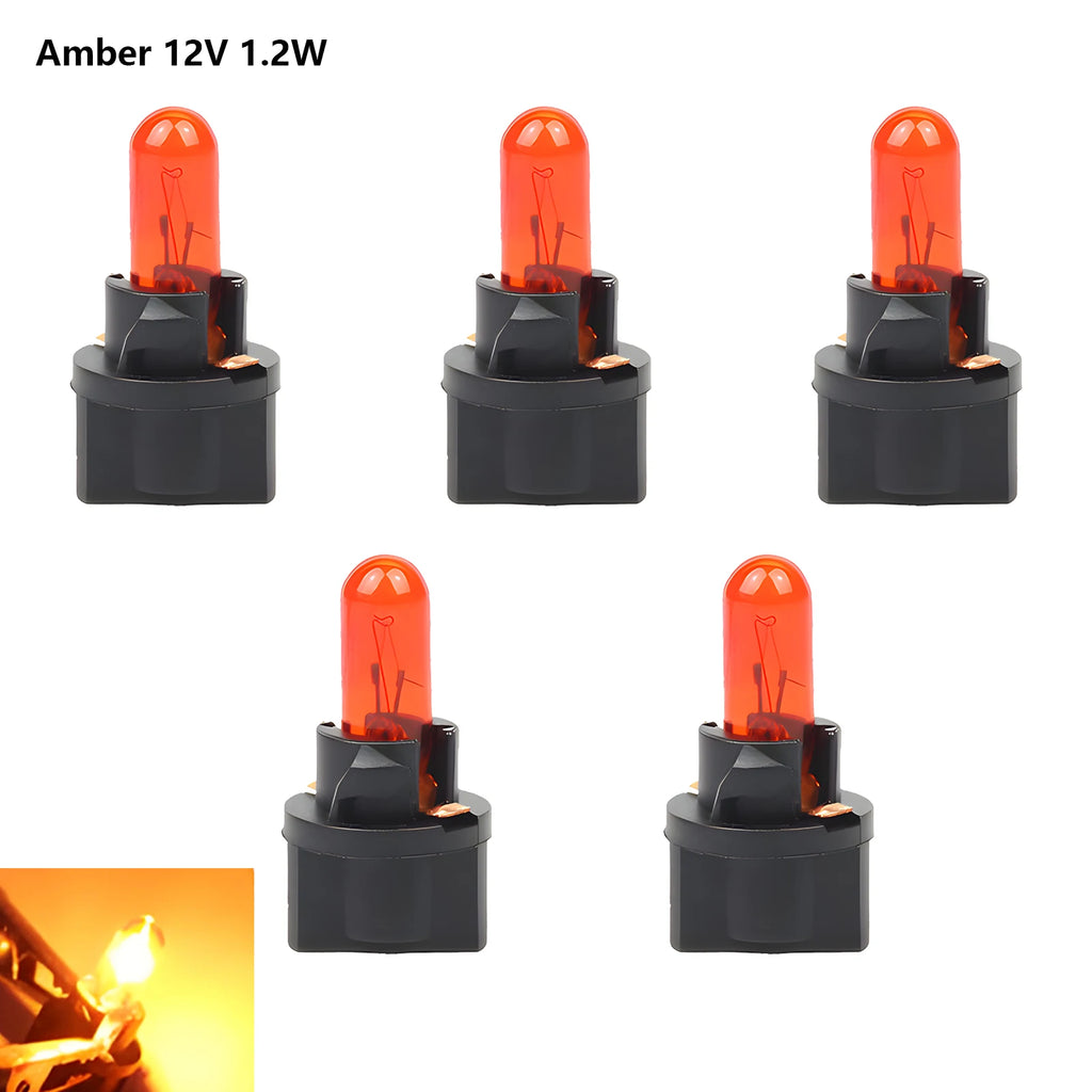 5Pcs T5 SMD LED Car Light Automobiles Light-Emitting Diode Instrument Gauge Dashboard Bulbs Auto Interior Indicator Lamp
