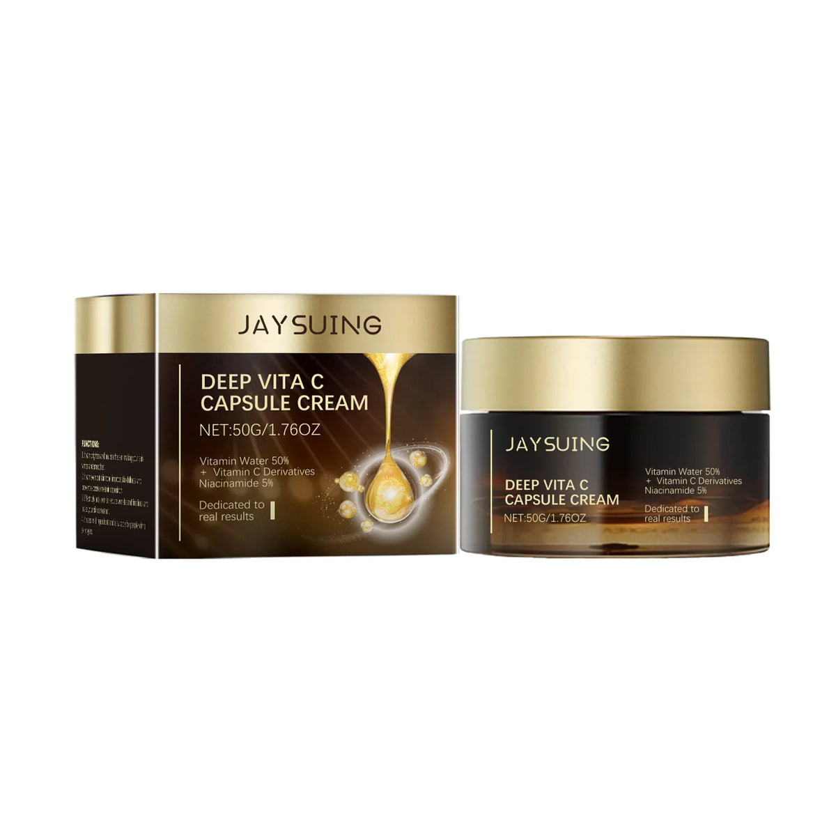Deep Hydration Cream Vita C Capsules Brighten Nourish Moisturize Tender Skin Fine Line Dark Spot Removal Face Rejuvenating Cream