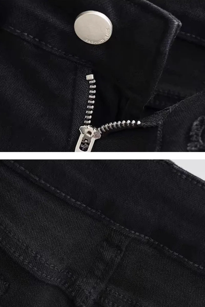 Summer Black Hot Shorts for Women Sexy Low Rise Y2K Gothic Tight Denim Short Pants Female Harajuku Streetwear Grunge Mini Shorts