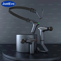 Long Handle Massage Gun Deep Tissue Percussion Back Massager Electric Muscle Soreness Relief Fascia Gun with Belt 4 Heads