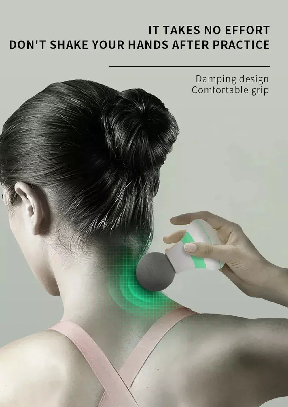 Mini Portable Massage Gun Deep Tissue Percussion Handheld Muscle Massager for Athletes Body Back Pain Relief