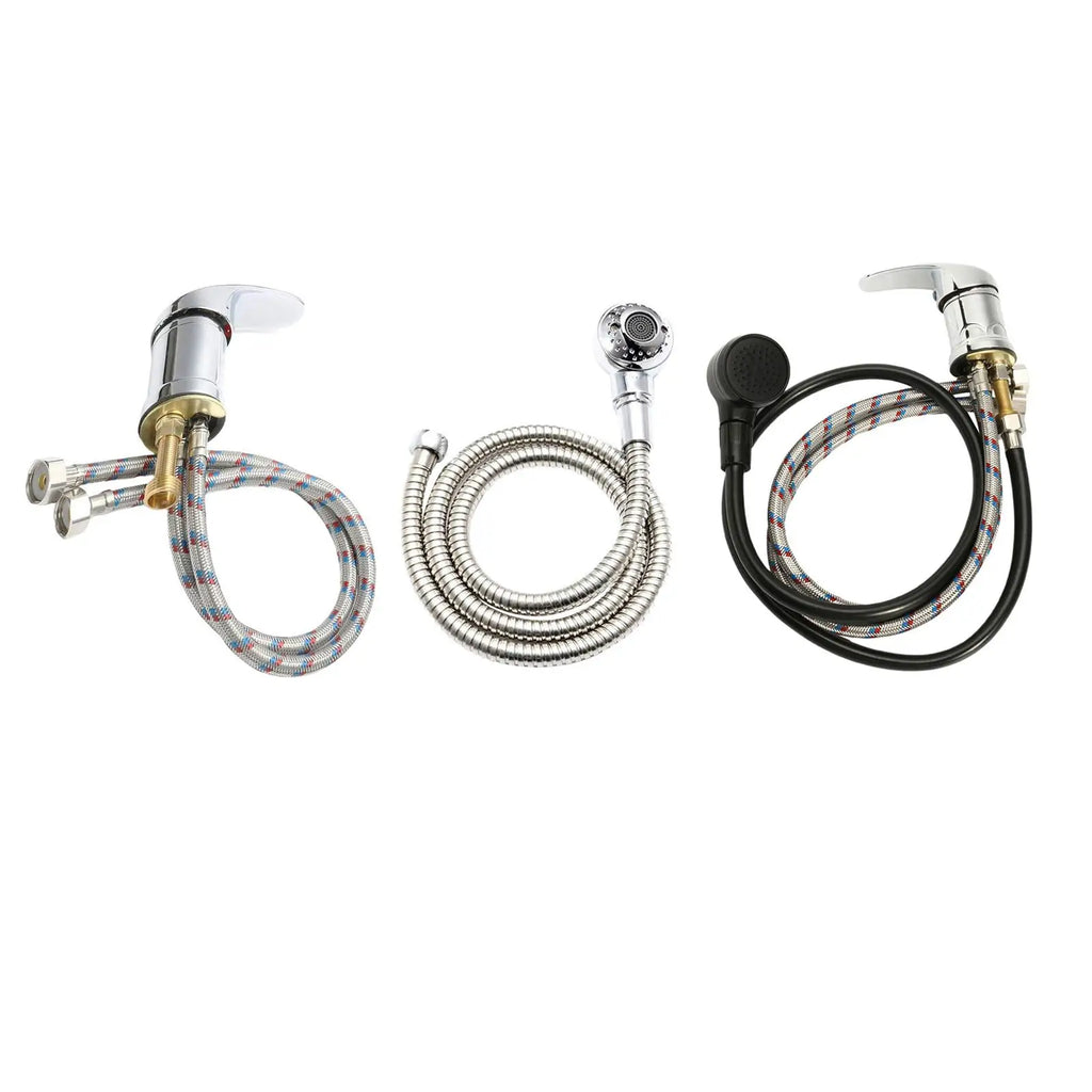 Mixer Tap Bath Sink Faucet Shower Head Spray Hose Push On Washing Hairdresser For Barber Shop Salon Shampoo Accessories