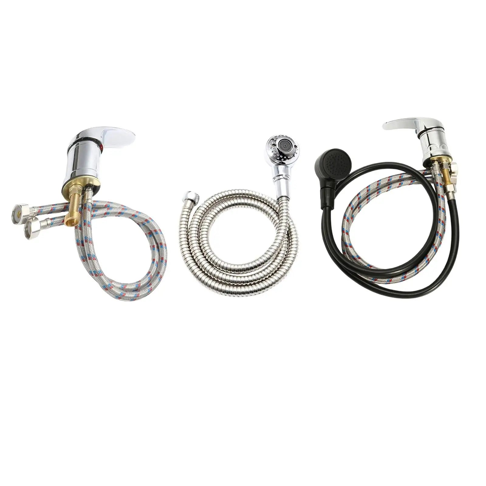Mixer Tap Bath Sink Faucet Shower Head Spray Hose Push On Washing Hairdresser For Barber Shop Salon Shampoo Accessories