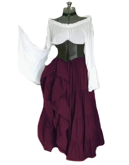 2025 New Party Long-sleeved Dress Women's Renaissance Medieval Clothing European and American