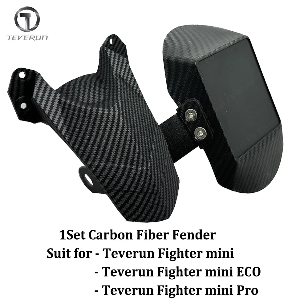 Original Teverun Fighter Mini Carbon Fiber Front Fender for Teverun Fighter Mini Pro Extended Rear Mudguard for Fighter Mini