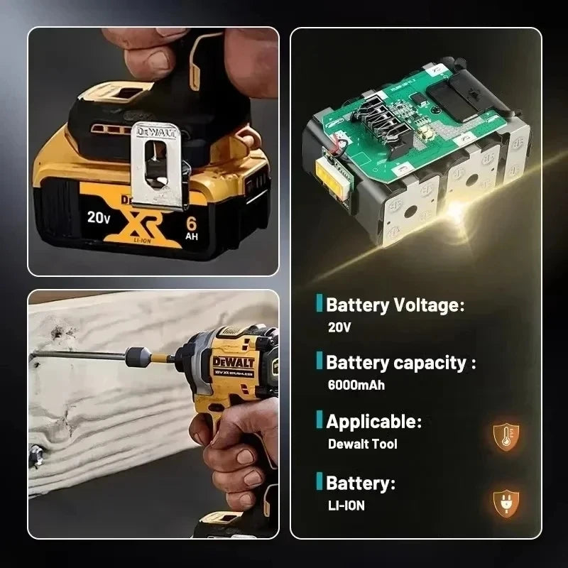 Original Dewalt 20V/60V 9.0Ah Power Tool Battery DCB206 DCB205 DCB200 DCF887 DCG405 DCD791 DCF922 DCF850 DCD805 Tool Battery