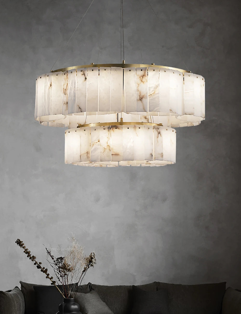 Modern Light Luxury Natural Marble Ceiling Pendant Lamps Home Decor Appliance Hanging Lamps Brushed Matte Gold Lighting