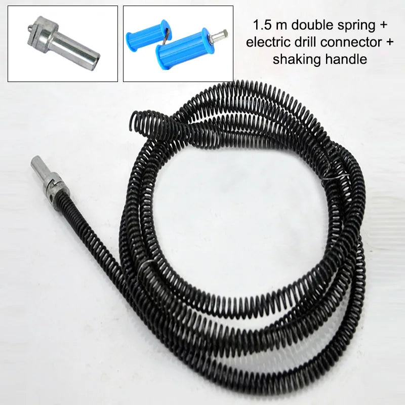5M Pipe Dredging Tool Spring Pipe Sewer Pipe Unblocker Bathroom Kitchen Drain Cleaner Sinks Basin Pipeline Clogged Remover Tools