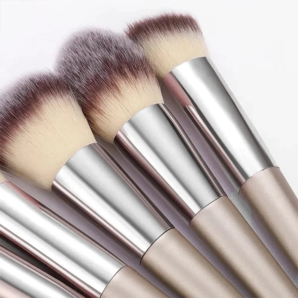 10 Makeup Brush Set Professional Foundation Concealer Powder Eyeshadow Blush Brush Blending Cosmetic Beauty Tool for Face & Eye