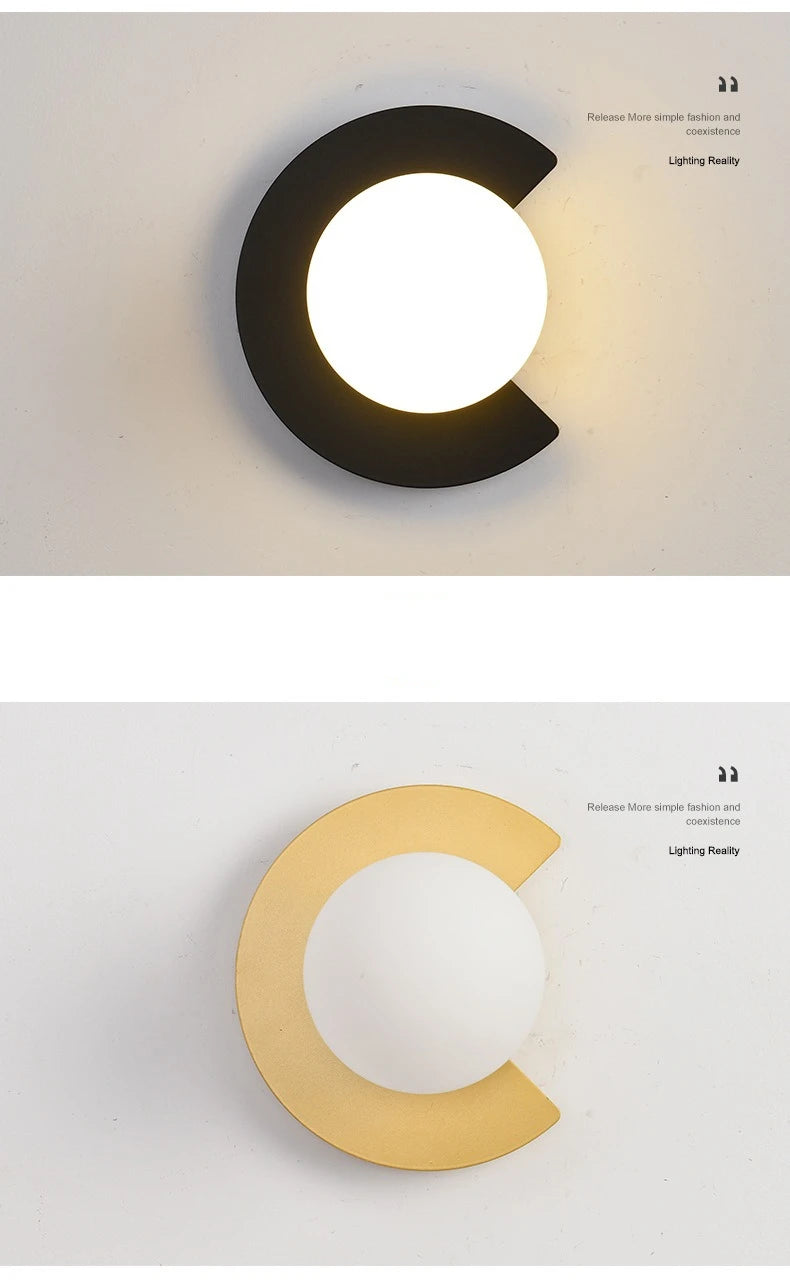 Bedside Wall Lamp for Bedroom Stairs Indoor LED Wall light Wall Sconce Home with G9 Light Bulb Living Room Gold Black Lighting