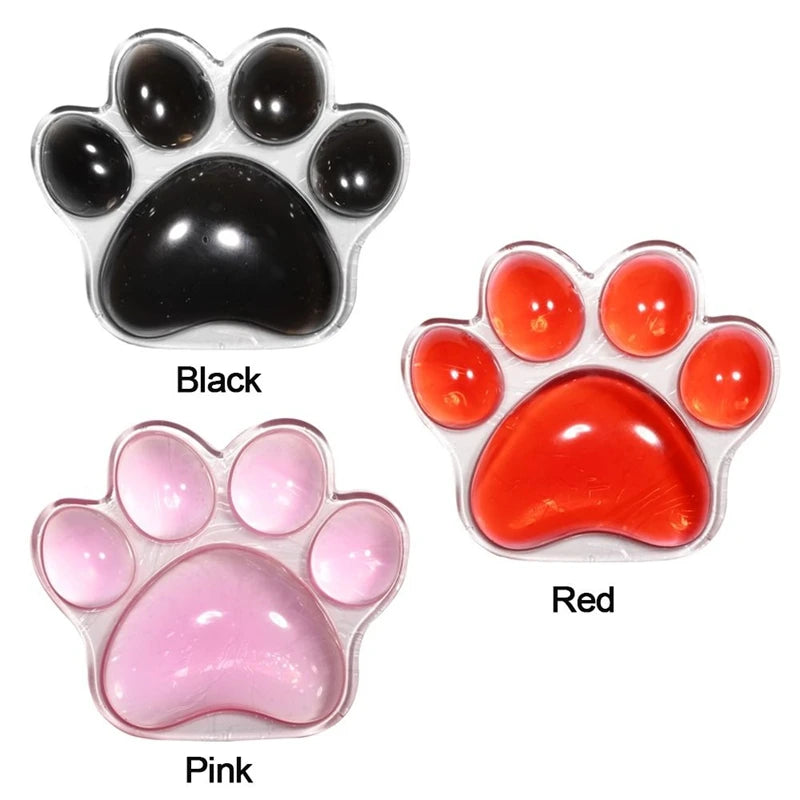 Cute Transparent Cat's Paw Shaped Mouse Pad Comfortable Non-Slip Wrist Rest Pad Mouse Wrist Rest Elbow Rest Mat Wrist Support