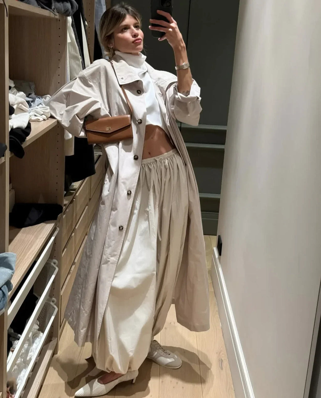 Tuularose Loose Solid Leg-Length Pants For Women Pleated High Waist 2025 Summer Female Fashion Office Lady Casual Bloomer Pants