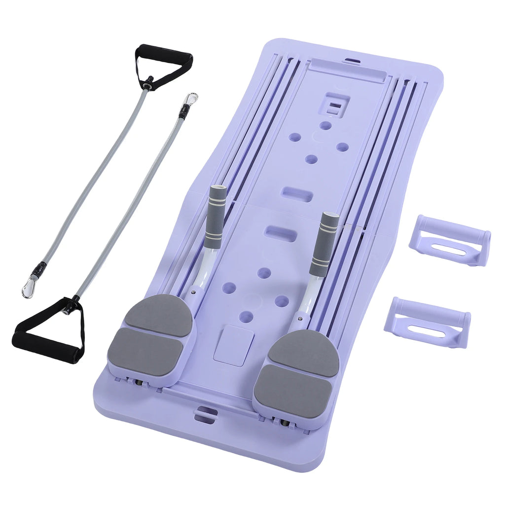 At Home Pilates Board Foldable 4-in-1 Exercise Ab Wheel Roller Exercise Equipment for Home Gym Workout Fitness Core Trainer