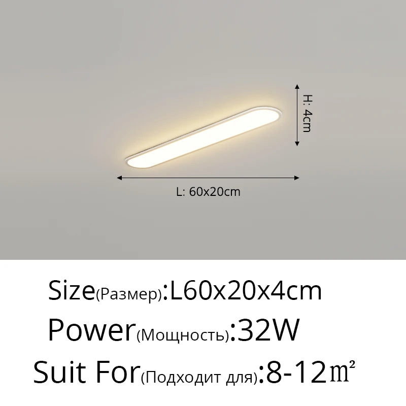 Led Ultra-thin Ceiling Light Long Corridor Aisle Lamp Home Balcony Lamps Simple Cloakroom Bedroom Porch Indoor Lighting Fixtures